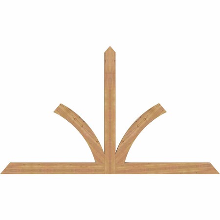 Ekena Millwork Richland Timber Gable Bracket, Western Red Cedar, 108"W x 63"H x 3 1/2"D x 5 1/2"F, 14/12 Pitch GBW108X63X0406RIC00SWR